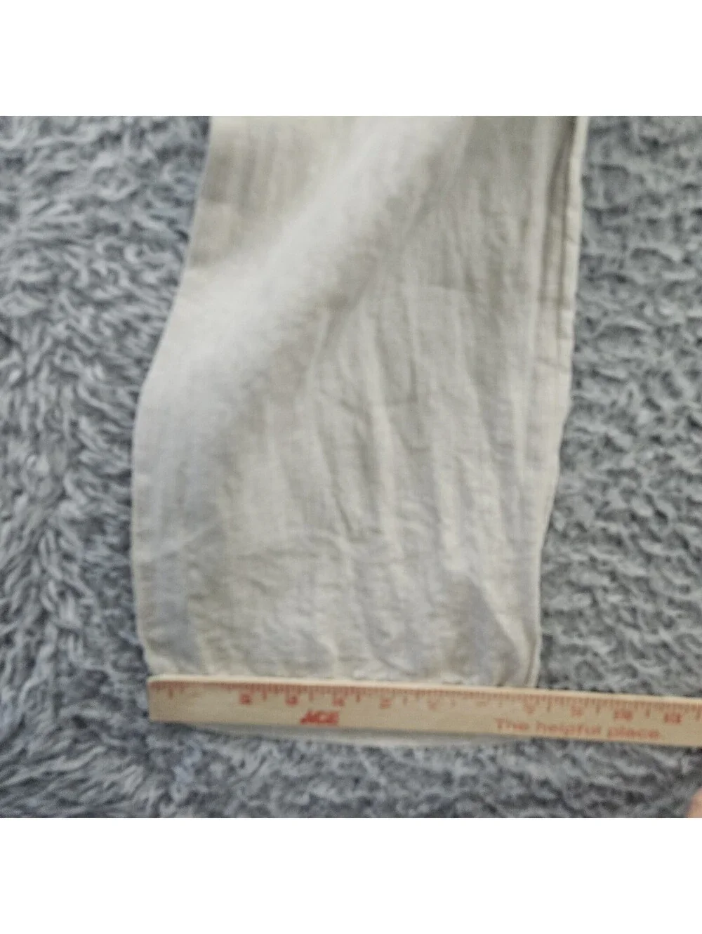 Perry Ellis Linen Pants Men 34 (Fits 36x31) Beige Drawstring 100% Linen